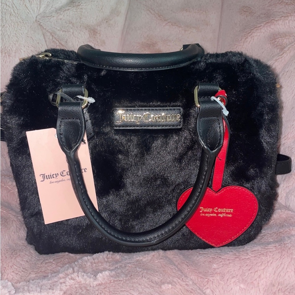 Juicy couture fluffy satchel purse